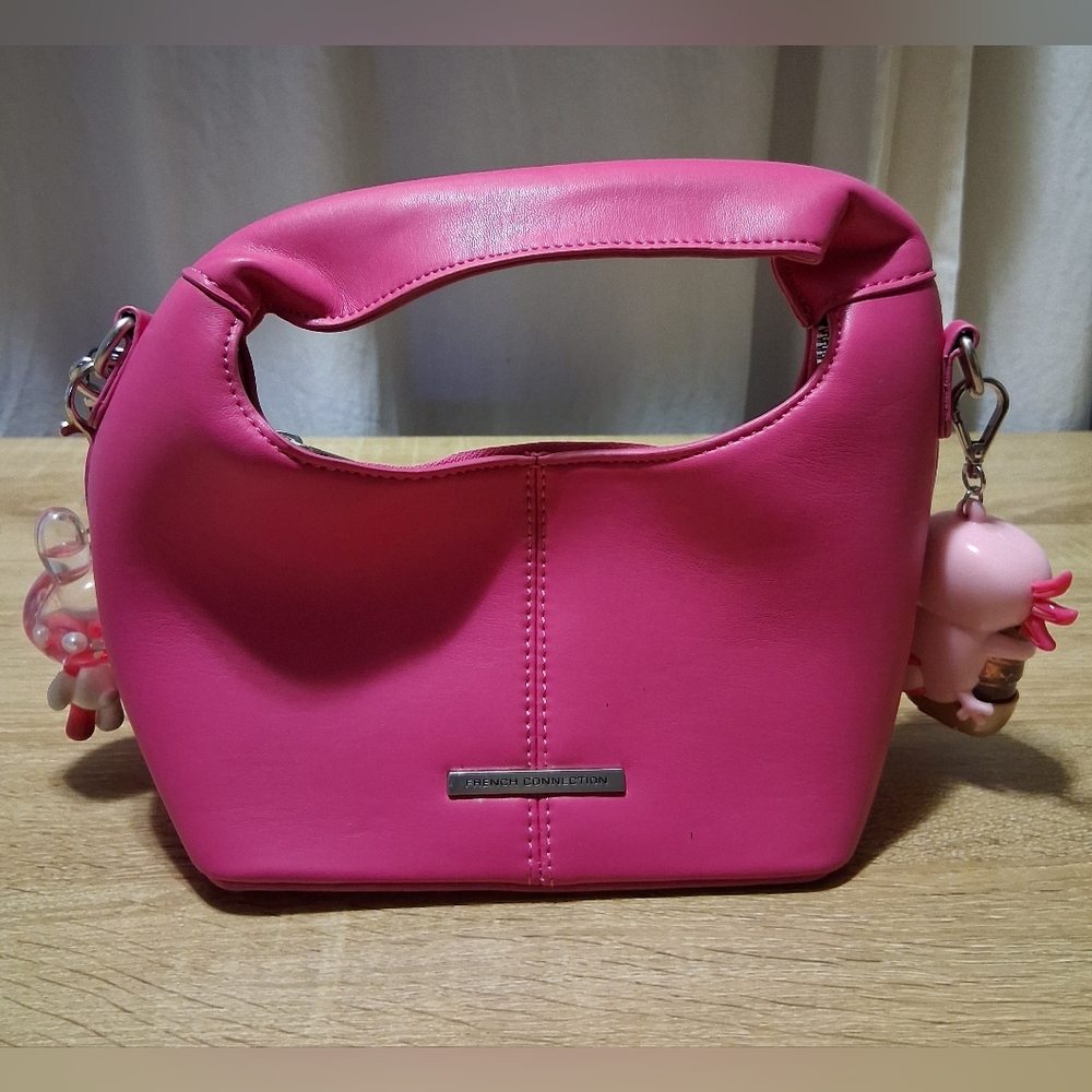 French Connection Vibrant Pink Mini Bag with B&BW Pocketpac and Sanitizer
